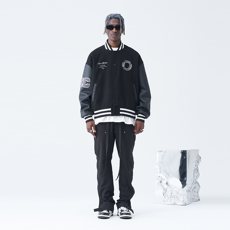 Casual  Stretch Wool Hip Hop Short Baseball Varsity Jackets