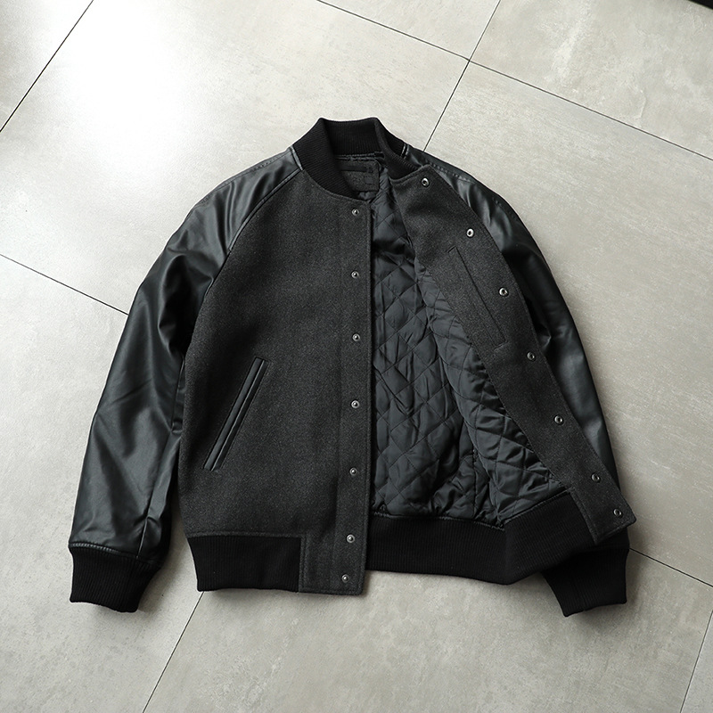 Wholesale Unisex Leather Sleeve Varsity Jacket Manufacturer YC Apparel