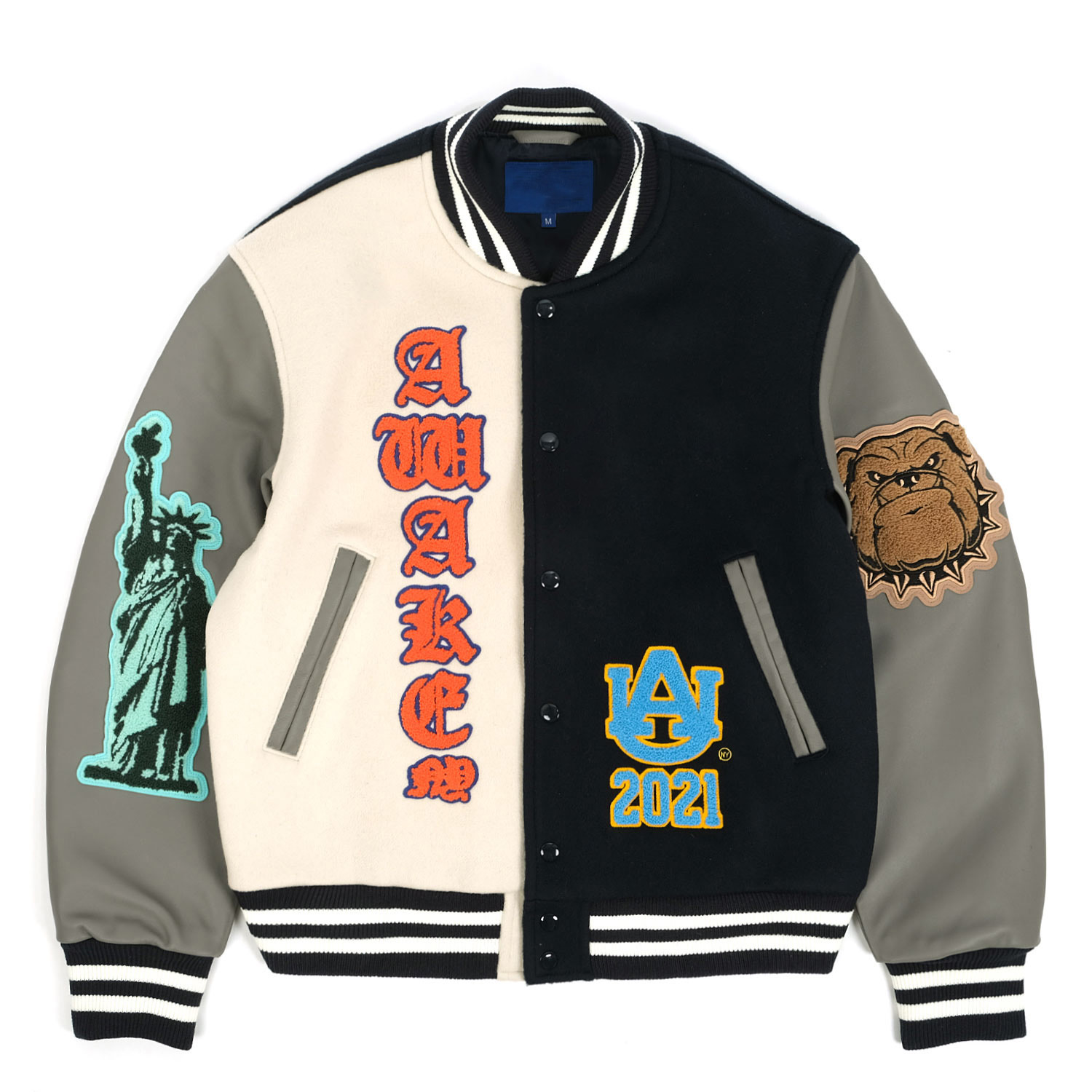 Wool With Contrast Varsity Jacket