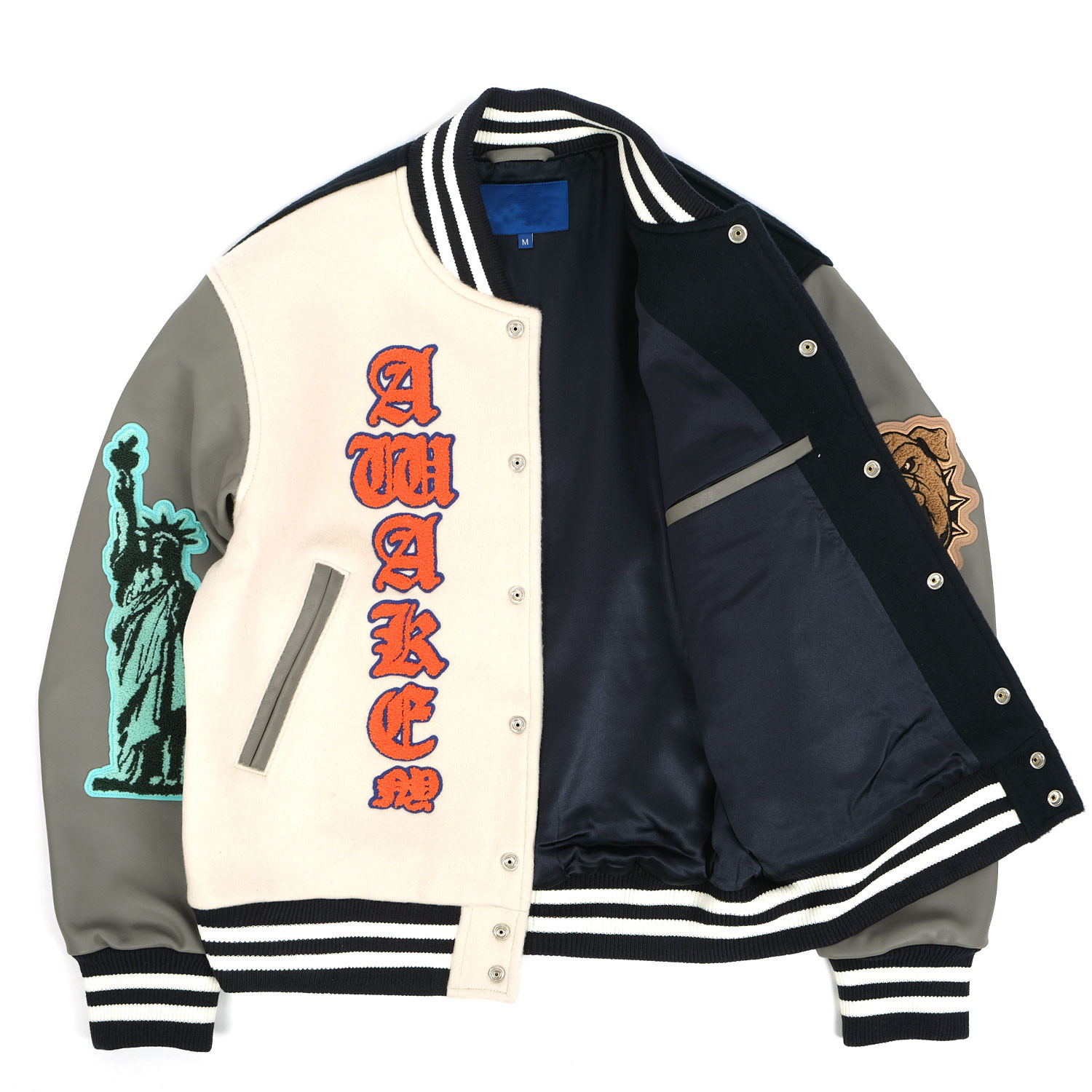 Wool With Contrast Varsity Jacket