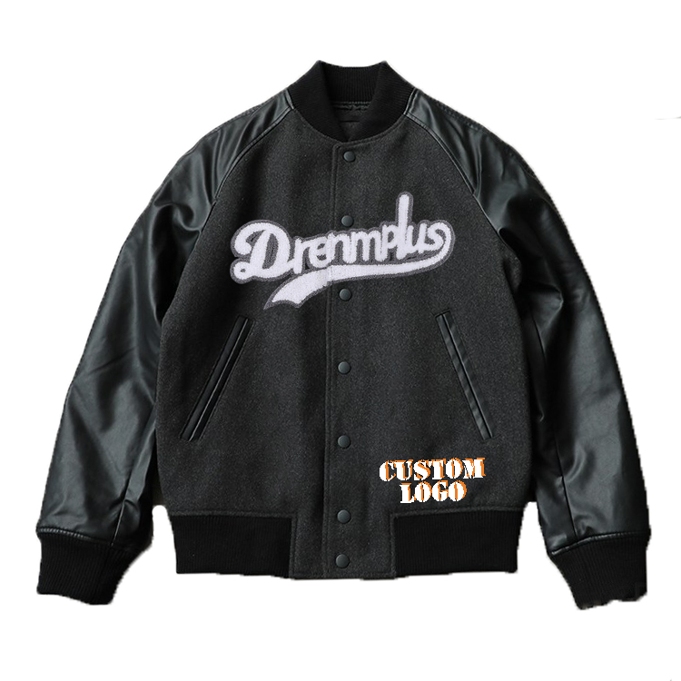 unisex leather sleeves varsity Jackets