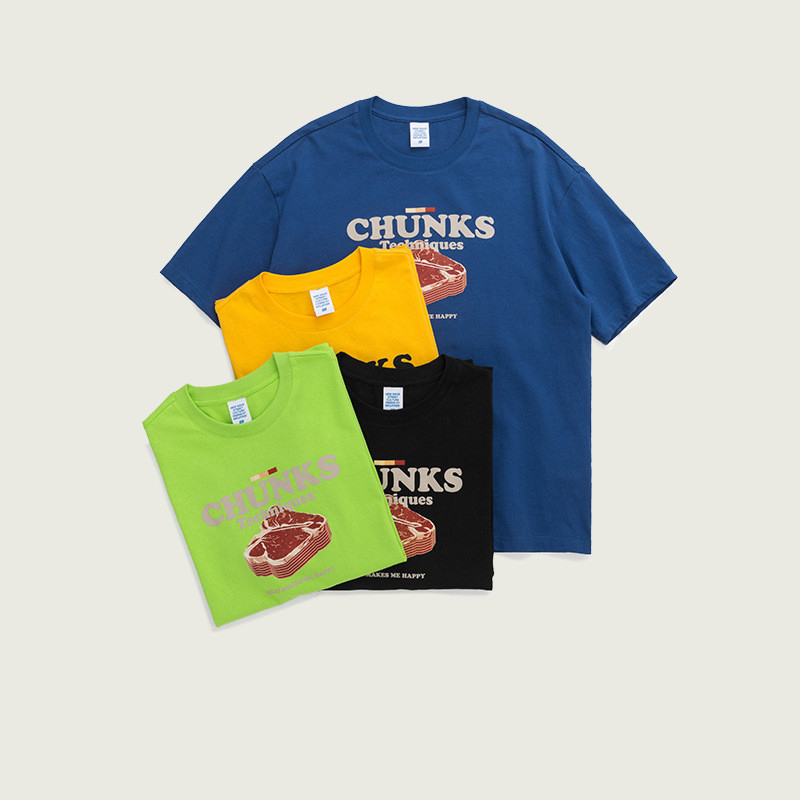 Fun Steak Meat Food Print T-Shirt
