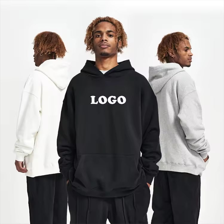 Drop Shoulder Stringless Cotton Hoodie
