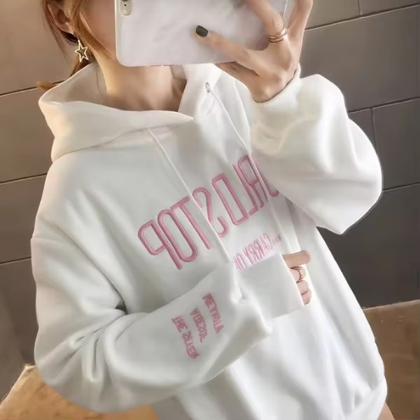 Street Style Embroidered Hoodie