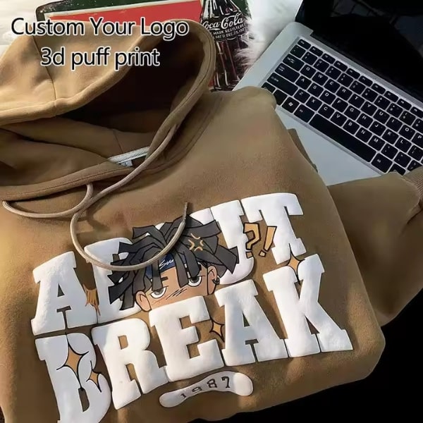 Thick Cotton Pullover Printed Hoodie