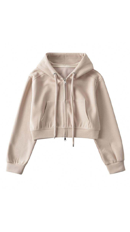 cropped hoodie women white hoodie