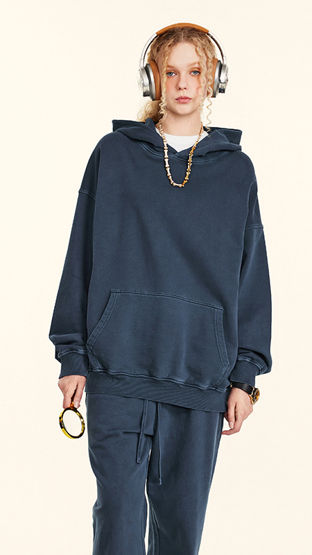 100 percent cotton hooded sweatshirt