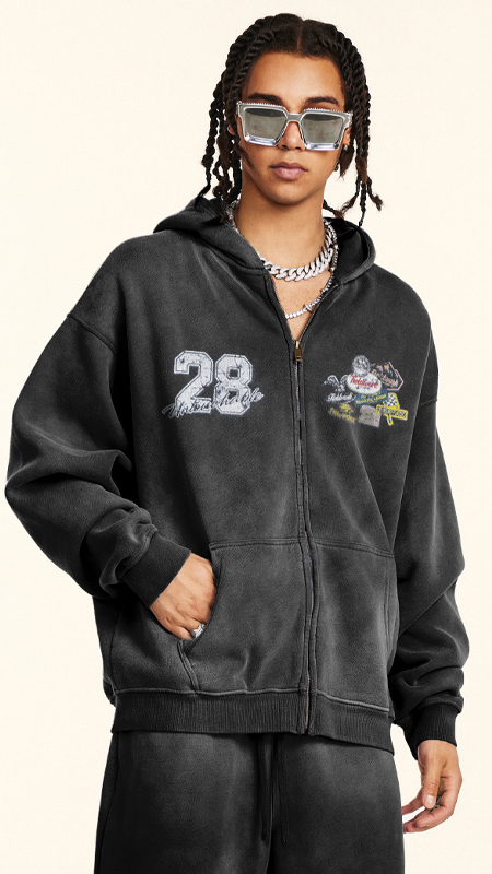 High Quality Full Zipper Hoodie Cotton Fleece