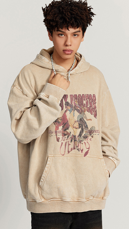 Hoodies Printed For Men Fashion Streetwear Casual Style