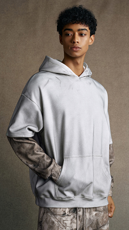 Unfil Vintage Cotton Fleece Hoodie for Men Women